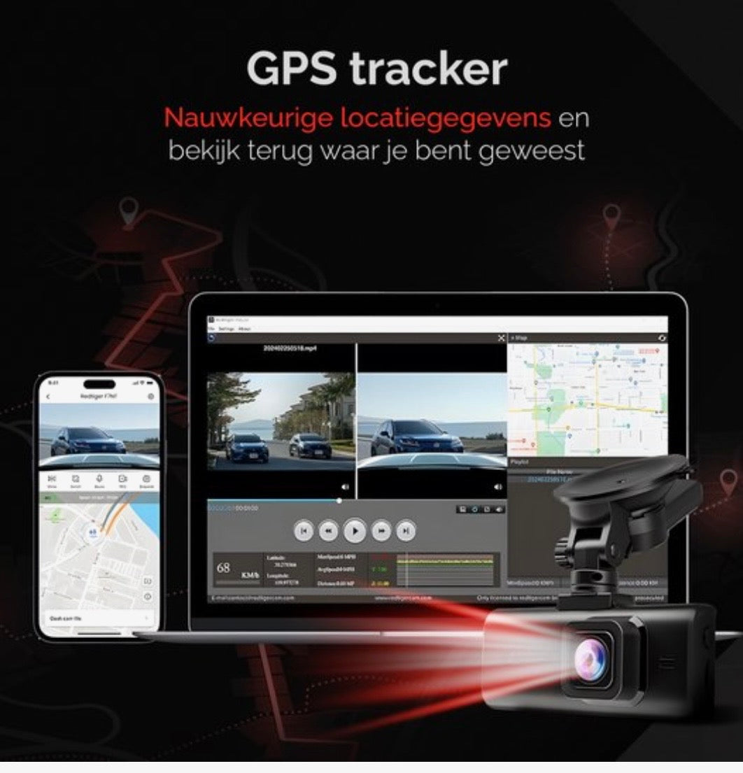 REDTIGER F7N Touch Pro – 4K Dual Dashcam met GPS, WiFi & 128GB