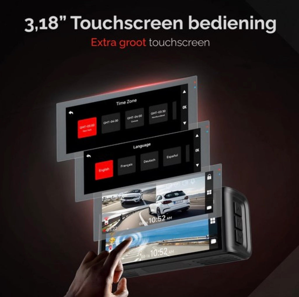 REDTIGER F7N Touch Pro – 4K Dual Dashcam met GPS, WiFi & 128GB