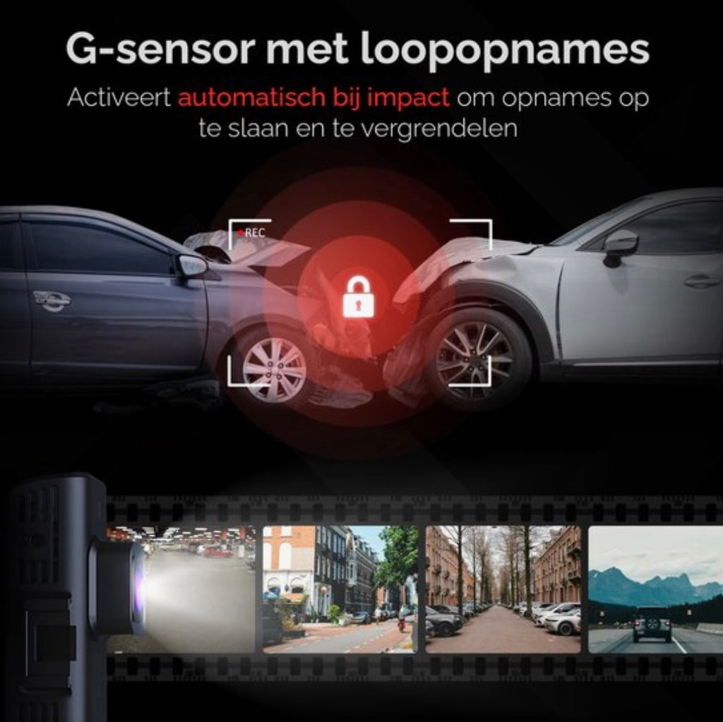 REDTIGER F7N Touch Pro – 4K Dual Dashcam met GPS, WiFi & 128GB